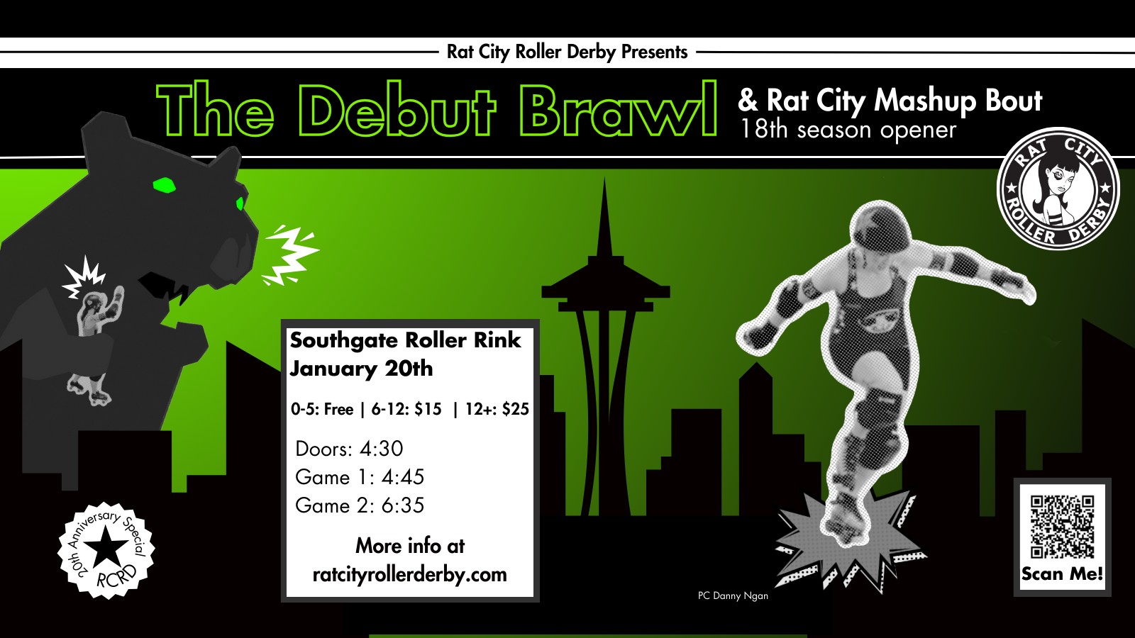 Rat City Roller Derby Debut Brawl Tickets Southgate Roller Rink Seattle, WA Sat, Jan 20 at