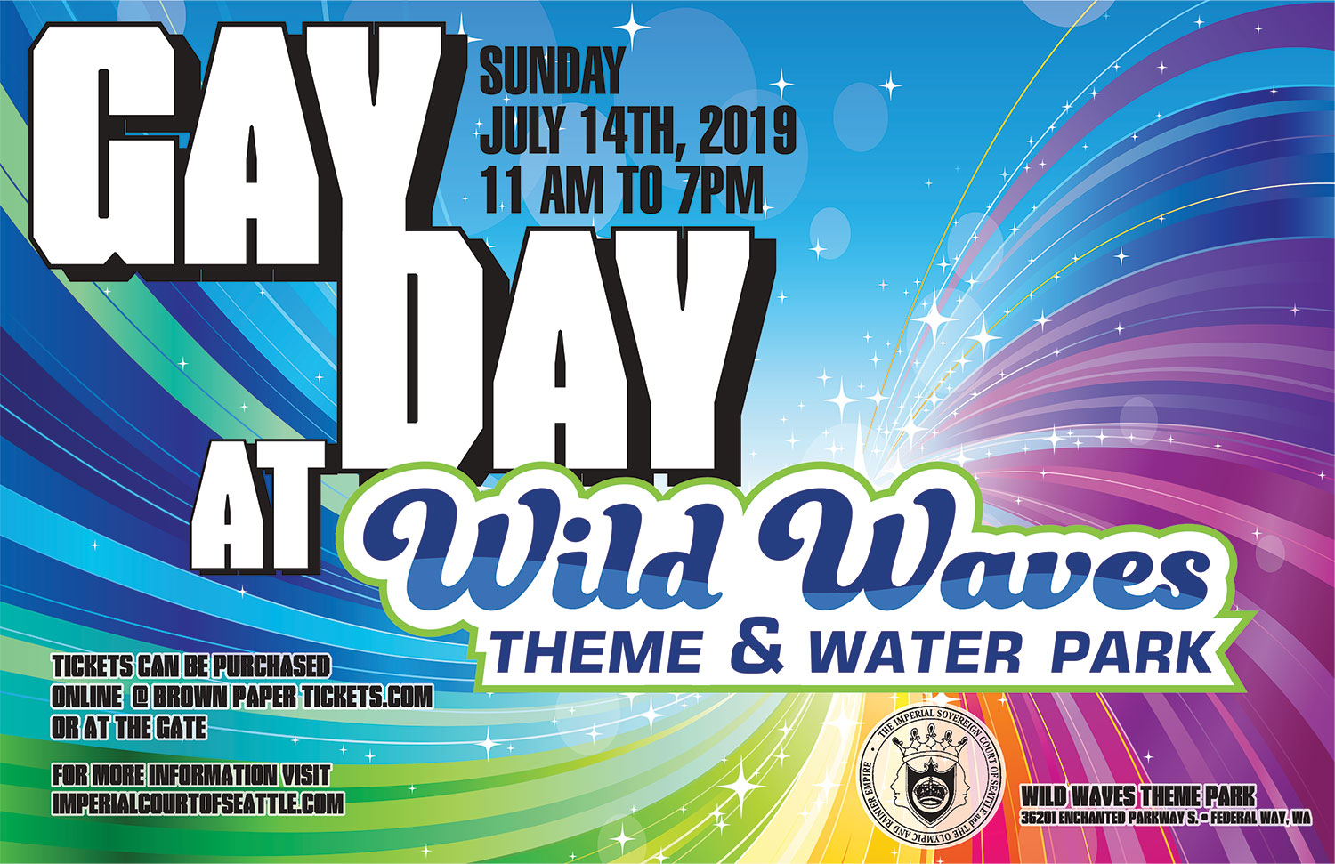 Gay Day At Wild Waves 2019 Tickets Wild Waves Theme Park Federal 