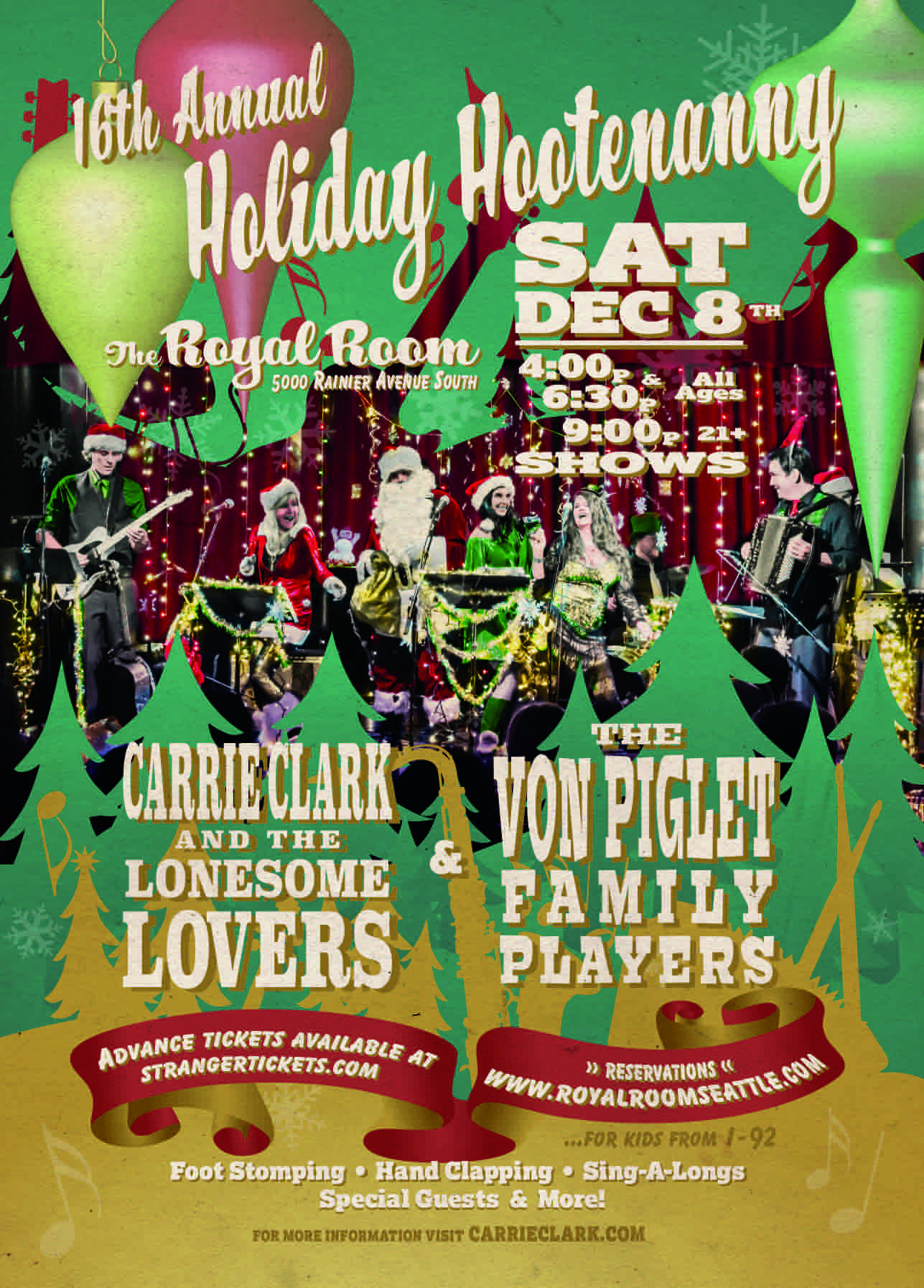 Holiday Hootenanny and SingALong with Carrie Clark & the Lonesome